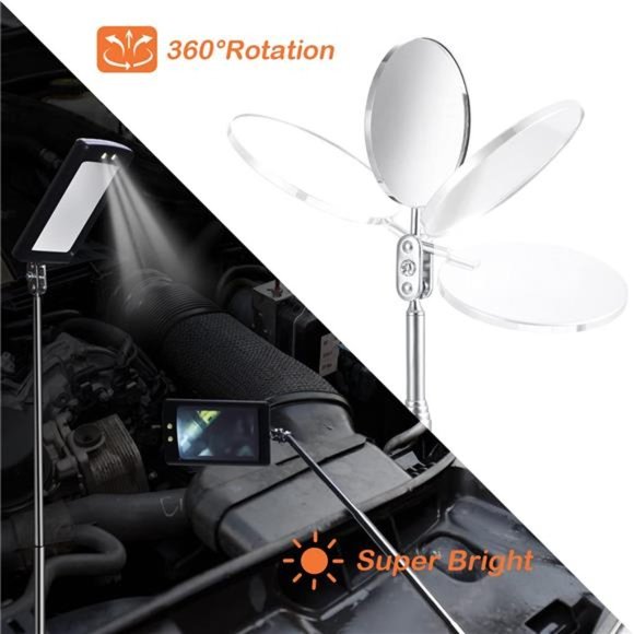 5PCS Magnetic Telescoping Pick-up Tool Kit, 360 Swivel Adjustable Mirror - Picture 6 of 6